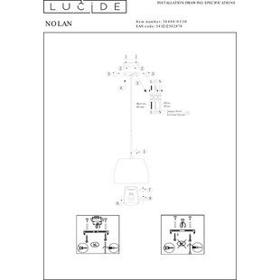 Lampa wisząca Nolan czarna | Lucide - Nowoczesny design