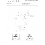Plafon sufitowy Nolan czarny Lucide | E27