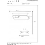 Lampa biurkowa Banker zielona Lucide | Retro design