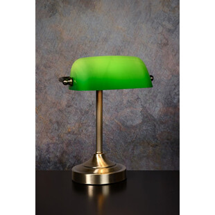 Lampa biurkowa Banker zielona Lucide | Retro design
