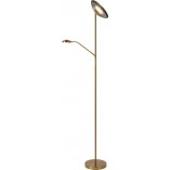 Lampa podłogowa Zenith mosiądz Lucide | LED, ściemniacz