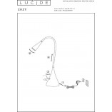 Lampa biurkowa LED biała Lucide Zozy | Minimalistyczny design