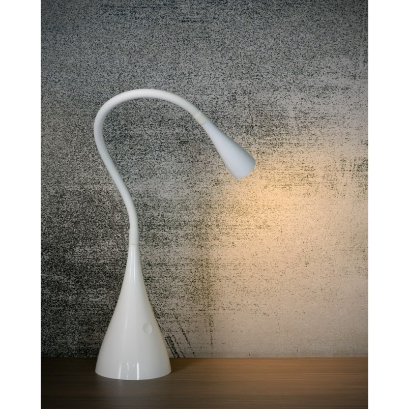 Lampa biurkowa LED biała Lucide Zozy | Minimalistyczny design