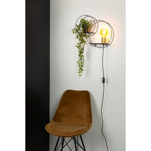 Kinkiet Circle czarno-złoty Lucide | Loft i Industrialny