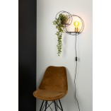 Kinkiet Circle czarno-złoty Lucide | Loft i Industrialny