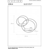 Kinkiet Circle czarno-złoty Lucide | Loft i Industrialny