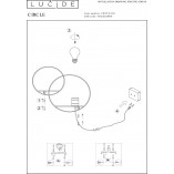 Kinkiet Circle czarno-złoty Lucide | Loft i Industrialny