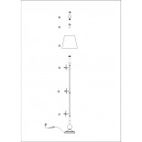Lampa podłogowa Imperia mosiądz/biała | Markslojd - Elegancki Design