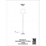 Lampa podłogowa Imperia mosiądz/biała | Markslojd - Elegancki Design