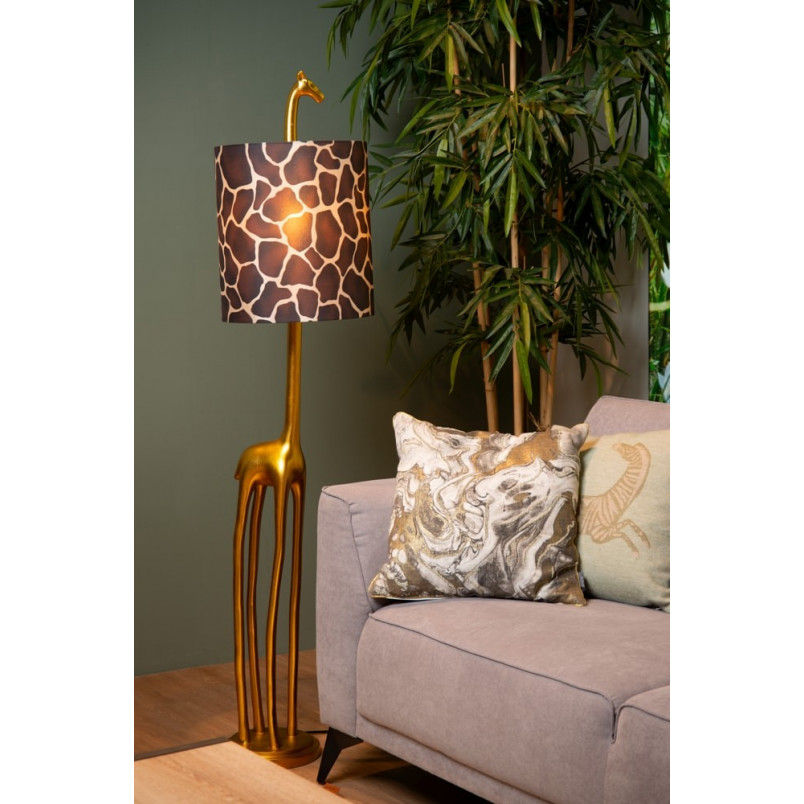 Lampa podłogowa Miss Tall Lucide - Złoty mat / Brązowy | Sklep