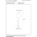 Lampa podłogowa Miss Tall Lucide - Złoty mat / Brązowy | Sklep