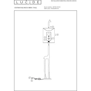 Lampa podłogowa Miss Tall Lucide - Złoty mat / Brązowy | Sklep
