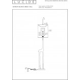 Lampa podłogowa Miss Tall Lucide - Złoty mat / Brązowy | Sklep