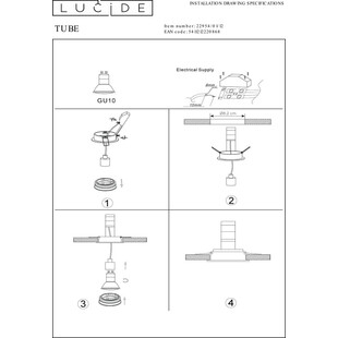 Lampa Tube Round Lucide - Spot LED, Chrom Satynowy | Sklep z Lampami