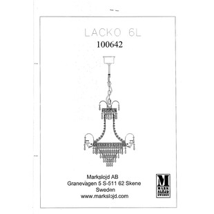 Żyrandol Glamour Lacko 48cm - Kryształowy Blask | Markslojd