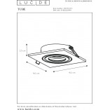 Lampa Tube Square 9cm biała Lucide - Nowoczesny spot