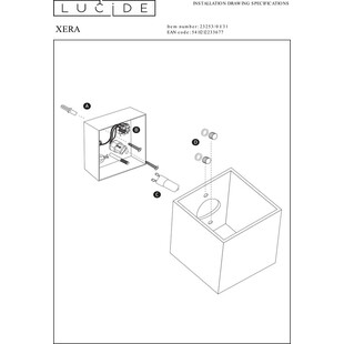 Kinkiet minimalistyczny Xera Square biały Lucide | Sklep z lampami
