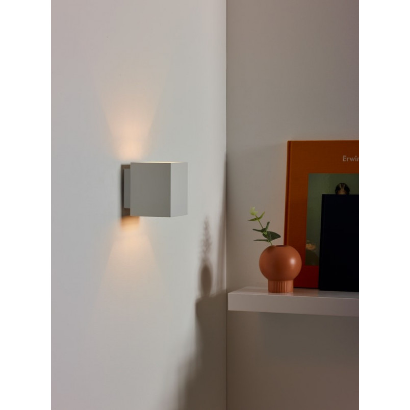 Kinkiet minimalistyczny Xera Square biały Lucide | Sklep z lampami
