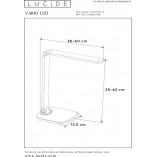Lampa biurkowa LED Vario - Minimalistyczny design Lucide