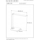Lampa biurkowa LED Vario biała Lucide | Minimalistyczny design