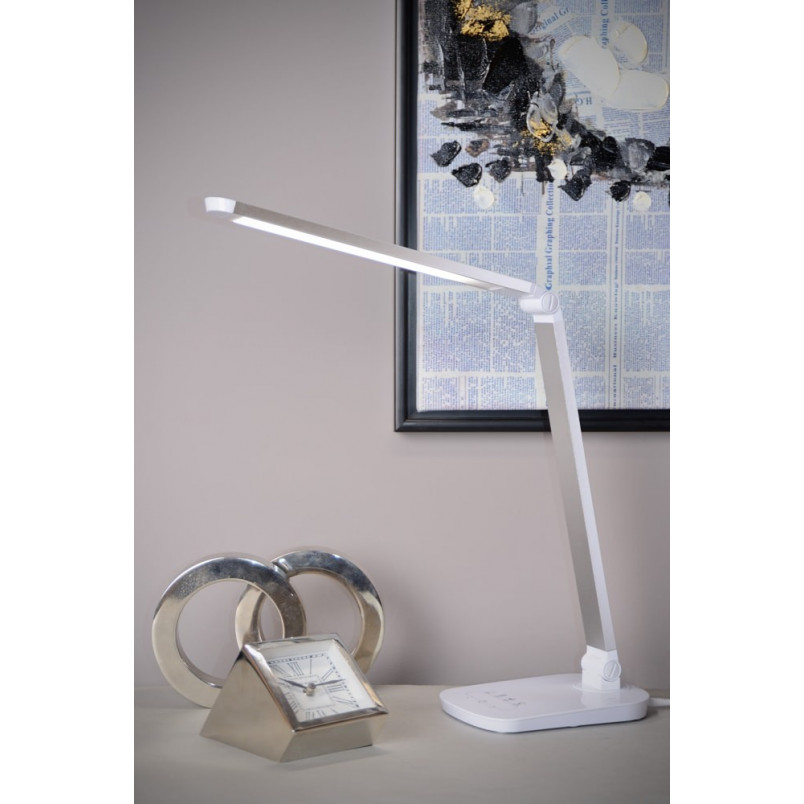 Lampa biurkowa LED Vario biała Lucide | Minimalistyczny design