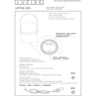 Lampa ogrodowa LED Lucide Little Joe - Biały/Curry | Kup online