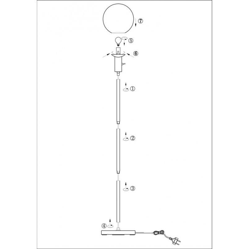 Lampa podłogowa Minna - Szklana Kula | Markslojd