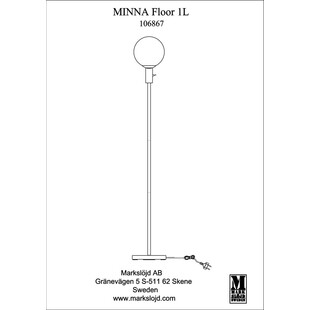 Lampa podłogowa Minna - Szklana Kula | Markslojd