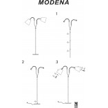 Lampa podłogowa Modena biała/mosiądz | Markslojd - Klasyczny design