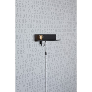 Kinkiet Industrialny Czarny Markslojd z Półką i USB - Multi 50cm