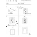 Kinkiet elewacyjny Zaro II czarny Lucide | Lampa ogrodowa