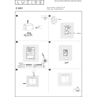 Kinkiet elewacyjny Zaro Cube czarny - Lucide | Oświetlenie ogrodu