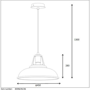 Lampa Wisząca Industrialna Markit | Szara | Lucide