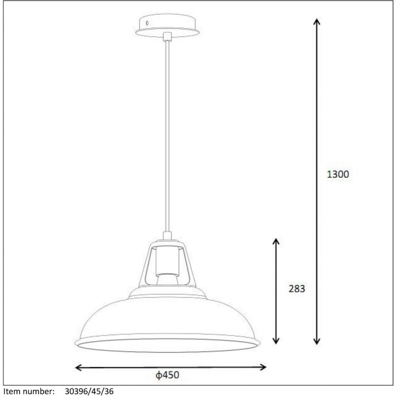 Lampa Wisząca Industrialna Markit | Szara | Lucide