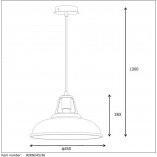 Lampa Wisząca Industrialna Markit | Szara | Lucide
