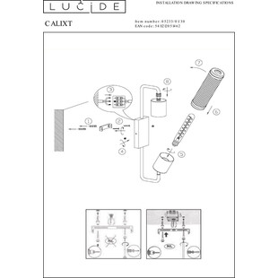 Kinkiet Loft Calixt Czarny | Lucide - Stylowe Oświetlenie