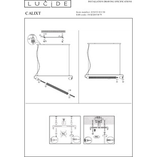 Lampa wisząca loft Calixt czarna | Lucide - 122cm