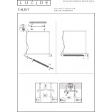 Lampa wisząca loft Calixt czarna | Lucide - 122cm