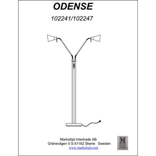 Lampa podłogowa podwójna Odense Stalowa marki Markslojd