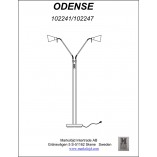 Lampa podłogowa Odense - Markslojd | Srebrna, Retro