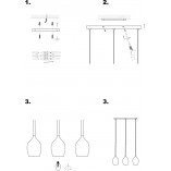 Lampa wisząca Salut - białe szkło, 3 punkty | Markslojd
