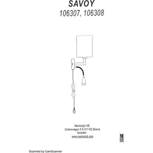 Kinkiet Savoy biały Markslojd - Nowoczesny design | Kup online