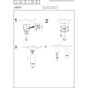 Lampa Spot Gipsowa Lucide Gipsy Round - Nowoczesny Design