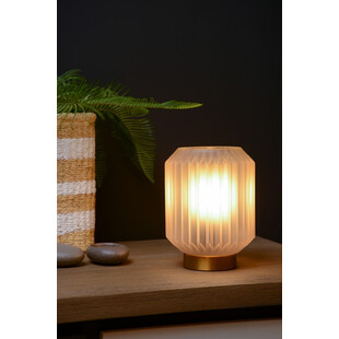 Lampa stołowa biało-złota Lucide Sueno - Eleganckie oświetlenie