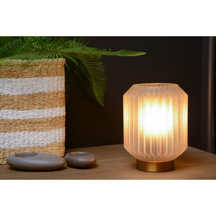 Lampa stołowa biało-złota Lucide Sueno - Eleganckie oświetlenie