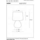 Lampa stołowa Marmo biała | Lucide - Elegancki Design