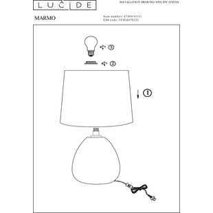 Lampa stołowa Marmo biała | Lucide - Elegancki Design