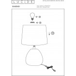 Lampa stołowa Marmo biała | Lucide - Elegancki Design