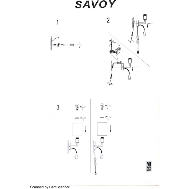 Kinkiet Savoy mosiądz/biały Markslojd - Eleganckie oświetlenie