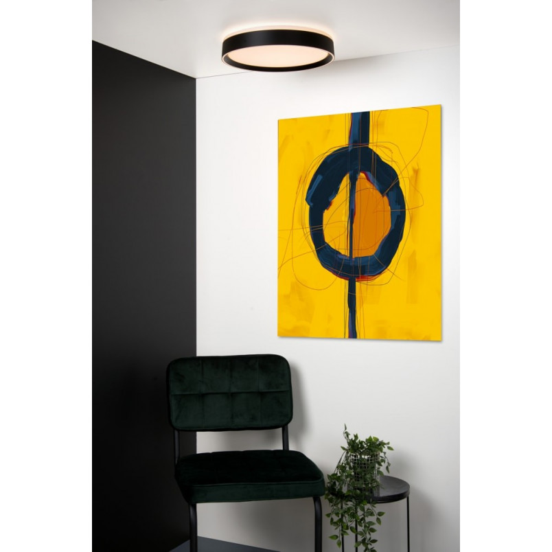 Plafon LED Nuria Czarny | Nowoczesne Lampy Lucide